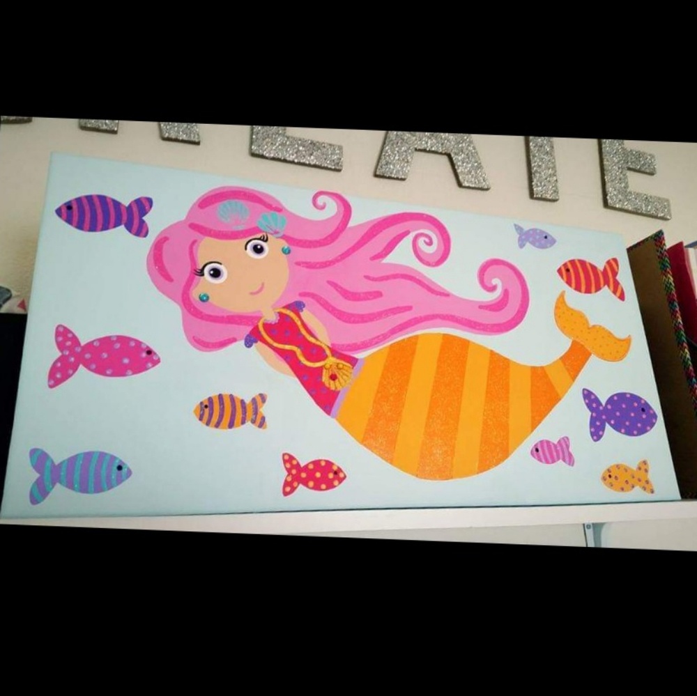 Mermaid canvas art